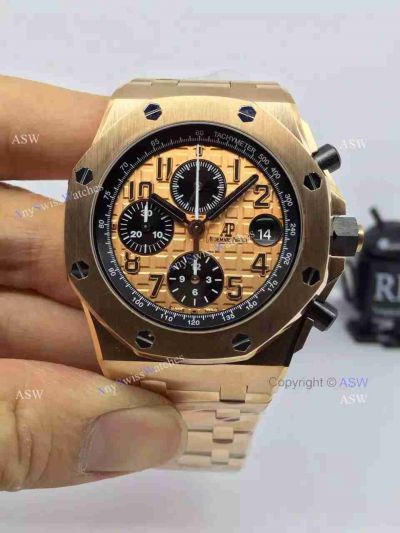 Swiss Grade Audemars Piguet Rose Gold Royal Oak Offshore 42mm Watch